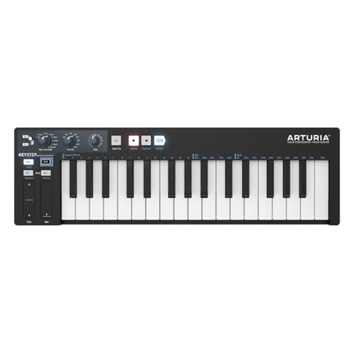 Arturia - Keystep - Controller Midi Portatile, Sequencer E Arpeggiatore - 32 Tasti Sottili, Step Sequencer A 8 Memorie, Arpeggiatore A 8 Modalità, Com