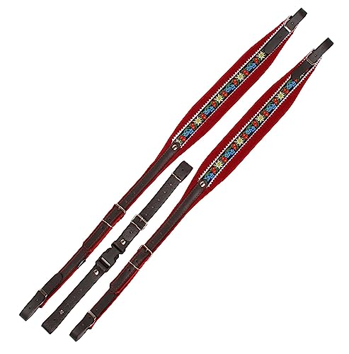 Alpenklang Tracolle Per Organetto, Bianco/Rosso Per Fisarmonica Diatonica A 3 File