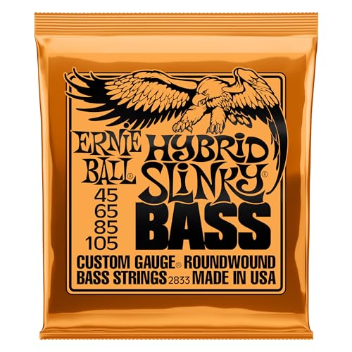 Ernie Ball, Hybrid Slinky Accordatura Al Nickel, Corde Per Basso Elettrico, Diametro 45-105