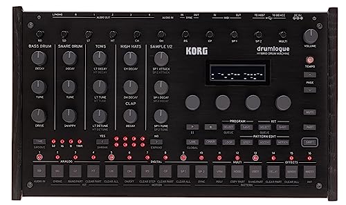 Korg - Drumlogue, Drum Machine, 4 Parti Analogiche, 7 Digitali, Dotata Di Un Sequencer 64 Step, 3 Sezioni Effetti, 6 Uscite Audio, 1 Porta Midi Usb