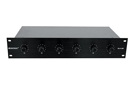 Omnitronic 80711338 Ela 6S Zone Ls Regolatore (30 Watt) Nero