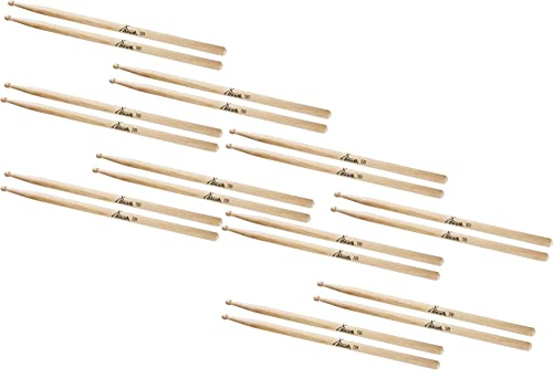 Xdrum Bacchette Drum Sticks 5B Legno Tip 10 Paia