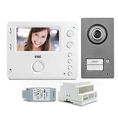 Urmet 1722/93 Kit Videocitofono, Monofamiliare, Vivavoce Miro E Piastra Chiamata Mikra2 1722/83