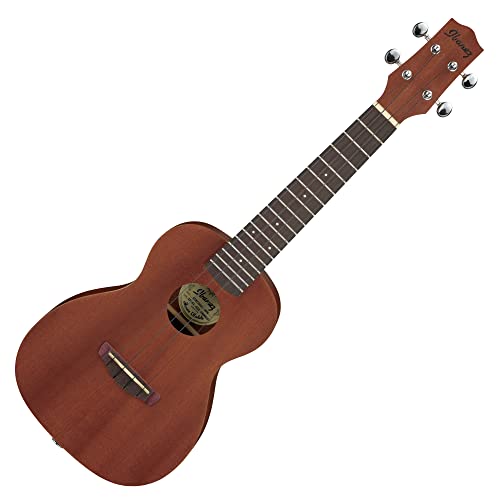 Ibanez Ukc100-Opn Ukulele Concert Open Pore Natural - Ukulele Concert A 4 Posti, Con Custodia