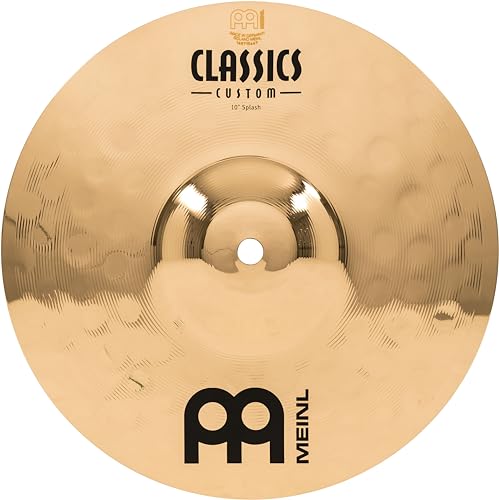 Meinl Cymbals Classics Custom Brilliant Piatto Splash 10 Pollici (25,40Cm) Per Batteria - Bronzo B12, Finitura Brillante, Prodotto In Germania (Cc10S-