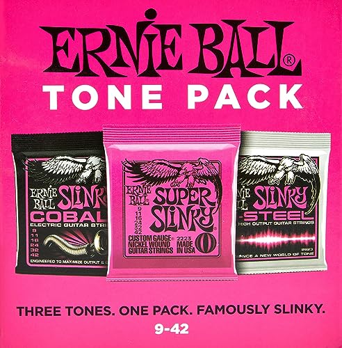 Ernie Ball, Super Slinky Tone Pack, Corde Per Chitarra Elettrica, Diametro 9-42
