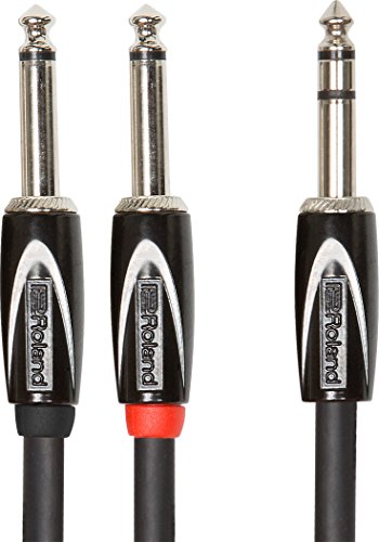 Cavo Di Interconnessione Insert/Splitter Roland Black Series”” Da Trs Da 1/4” A Due Da 1/4” , 3M 10Ft - Rcc-10-Tr28, Nero