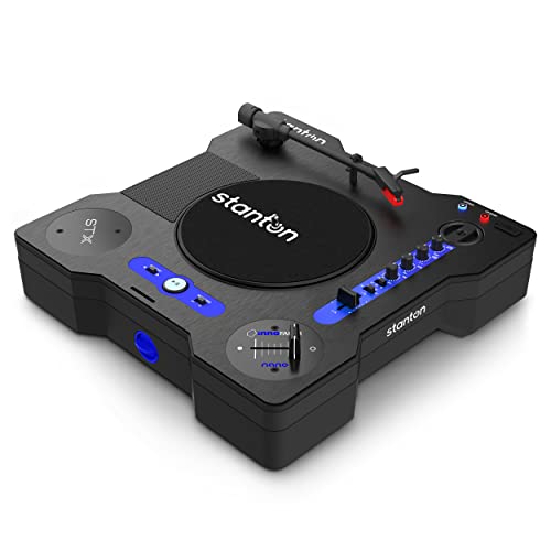 Stanton Stx - Giradischi Scratch Per Dj Con Innofader Nano Crossfader, Bluetooth, Cursore Pitch, Registrazione Usb, Cassa, 2 Batterie Ricaricabili