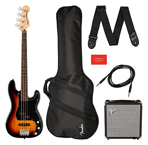 Squier Affinity Series Precision Bass Pj Pack Lrl 3-Color Sunburst - Set Di Bassi Elettrici