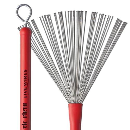 Vic Firth - Spazzole Metalliche Retrattili Con Comodi Manici In Plastica - Live Wire