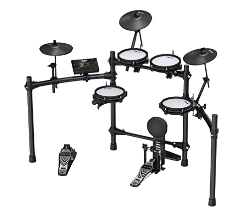 Nux Dm-210 - Kit Di Batteria Digitale Digitale Con Testine A Rete (Tecnologia Dual Triglow Aux-In, Bluetooth, Funzione Coach, Porta Usb Per Midi E Sou