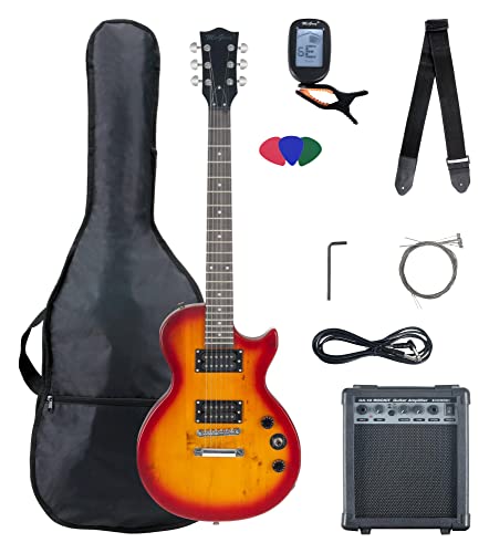 Mcgrey Rockit Chitarra Elettrica Single Cut Orange Burst - Set Completo