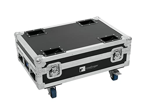 Roadinger Flightcase 4X Akku Bar-6 Bagliore Qlc Flex Quickdmx Con C