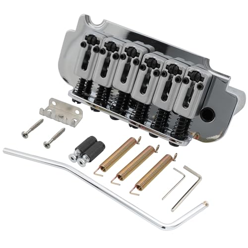 Musiclily Pro 54Mm Sellette Roller Ponte Tremolo 2 Pivot Per Chitarra Elettrica Tipo Strat Importazione, Cromato