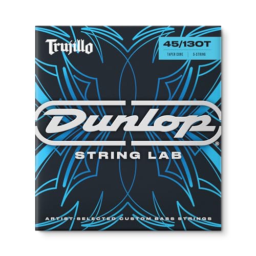 Jim Dunlop Rtt45130T Corde Per Basso 45-130 Robert Trujillo Signature - Muta Da 5 Corde Acciaio E Nickel Custom - 45-63T-80T-102T-130