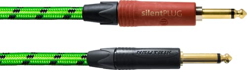 Cordial - Blacklight-Edi Pp Silent Gr 3M Cavo Per Strumenti, Lunghezza 3M, Con Guaina Uv Verde, Connettori Neutrik Silent