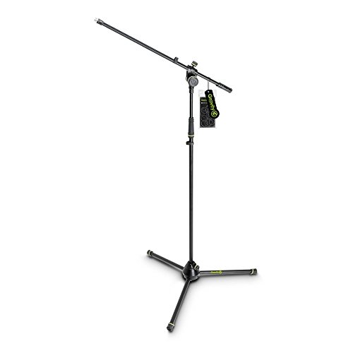 Gravity Ms 4321 B - Asta Microfonica Con Treppiede Con Base Ripiegabile E Portamicrofono A 2 Punti