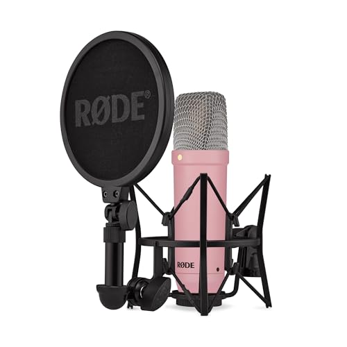Røde Nt1 Signature Series Microfono A Condensatore A Grande Diaframma Con Shock Mount, Filtro Antipop E Cavo Xlr Per Produzione Musicale, Registrazion