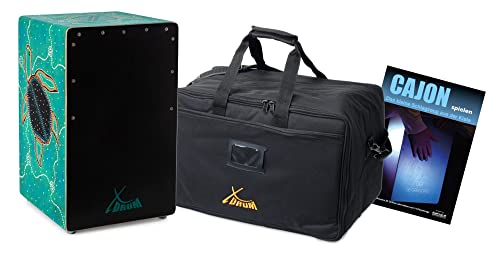 Xdrum Design Series Cajon "Turtle" Set Con Borsa E Guida (Tedesco)