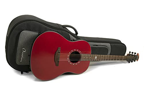 Ovation Pro Series Ultra 1516Vrm-G Vampira Red Electro-Acoustic Guitar With Soft Case