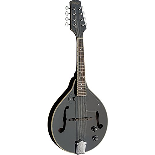 Stagg M50 E Blk Acoustic-Electric Mandolino Bluegrass Con Nato Top, Nero