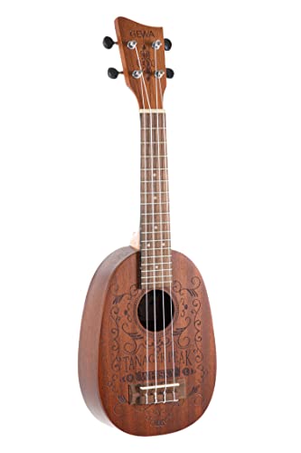 Gewa Pineapple - Ukulele Soprano Manoa K-Pa-Whisky Sapelli Opaco, Con Custodia