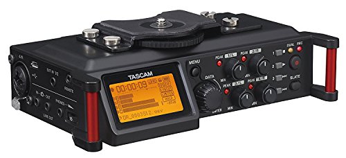 Tascam Registratore Audio Portatile A 4 Canali Per Videocamera, 4 Ingressi Xlr/Trs Combinati, 2 Microfoni Interni, Limitatore, Filtro Hp (Dr-70D)