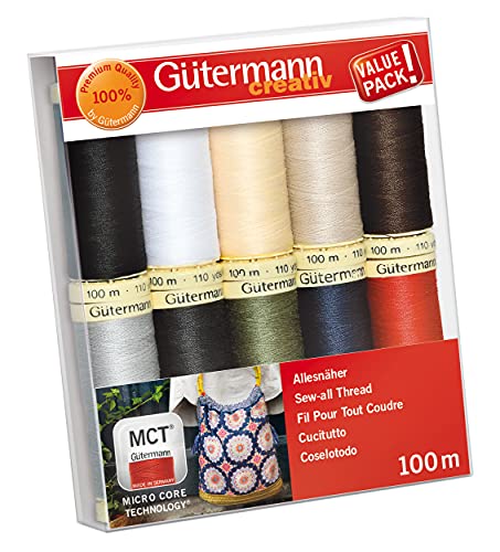 Gutermann Filo Da Cucito Multiuso Con Colori Di Base