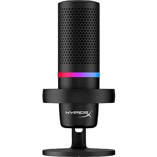 Hyperx Duocast - Microfono A Condensatore Usb Rgb Per Pc, Ps5, Ps4, Mac, Shock Mount, Cardioide, Omnidirezionale, Filtro Pop, Controllo Guadagno, Gioc