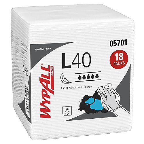 Wypall Panni Assorbenti Wypall L40 7471 - Panni Monouso - 18 Confezioni X 56 Panni Piegati In Due (1.008 Panni In Carta In Totale)