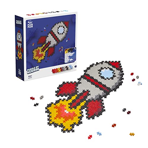 Plus Plus - Puzzle Per Numero Di Razzo Da 500 Pezzi - Gioco Di Costruzione - Pp3930