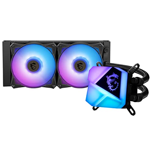 Msi Mag Coreliquid C240 - Dissipatore A Liquido 240Mm (Cpu, 240 Mm, 2 Ventole, Intel 115X/1200, Amd Am4/Am3+/Tr4, Nero, Rgb)
