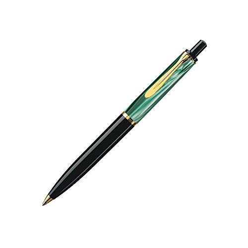 Pelikan K200 Penna A Sfera Classic 200, Verde Marmorizzato, Dettagli Dorati