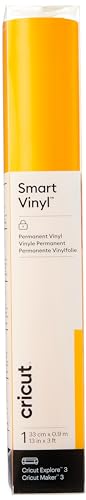 Cricut Smart Vinyl Permanent | 1 Sheet | 33Cm X 0.9M | Maize Yellow, Pvc, (3Ft)