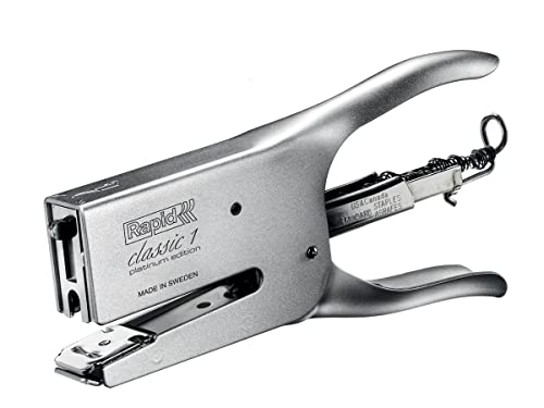 Rapid Cucitrice A Pinza Classic K1 - Platinum Edition, Adatta A Punti 24/6 E 24/8 Mm, Capacità 50 Fogli, Metallo, Cromo Opaco, 5000250
