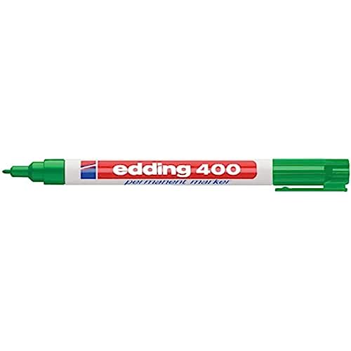 Edding 400 Permanent Marker – Nachfuellbar 719783 Permanentmarker Rundspitze Verde
