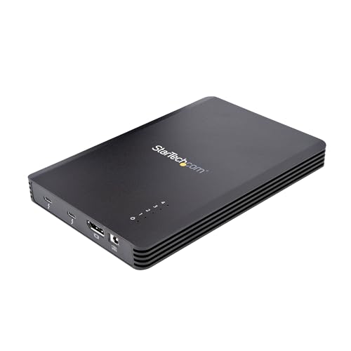 Startech 4 Bay Thunderbolt 3 Nvme Enclosure, For M.2 Nvme Ssd Drives, 1X Displayport Video/ 2X Tb3 Downstream Ports, 40Gbps, 72W Power Supply, Externa