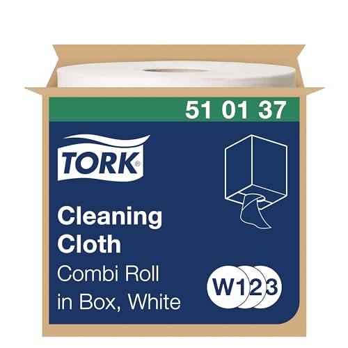 Tork Premium 510 Cleaning Cloth,1-Plywhite, 152 M X 32 Cm, 400 Sheets/Roll, Bianco
