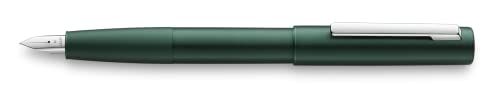 Lamy Aion 077 - Penna Stilografica Moderna Di Colore Verde Scuro In Un Corpo In Alluminio Senza Cuciture - Superficie Spazzolata Rotante - Spessore Pi