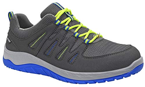 Elten Scarpe Antinfortunistiche Maddox Grigio-Blu Low Esd S1P, Donna E Uomo, Tessuto, Puntale In Acciaio, Leggere, Sportive, Grigio/Blu, Misura: 41