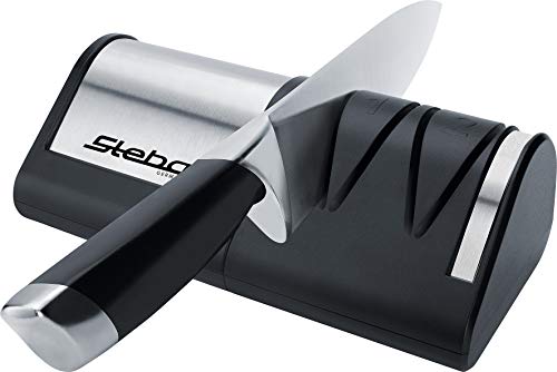Steba Germany Ks 1 Affilacoltelli Elettrico, 18 W, Acciaio Inossidabile Nero