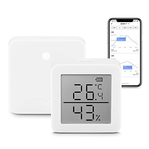 Switchbot Termometro Igrometro E Hub Mini, Sensore Di Umidità Digitale Bluetooth Con Allarme Intelligente E Archiviazione Dati, Schermo Lcd Termoigrom
