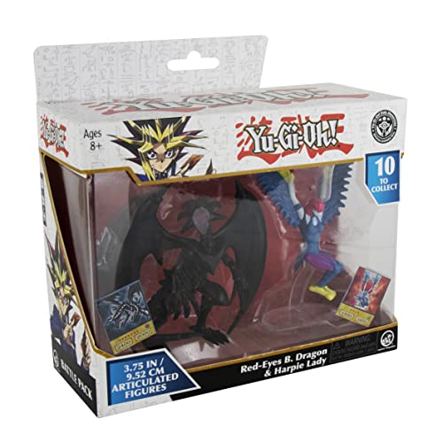 Super Impulse 5502C Yu Gi Oh - Figure Articolate Altamente Dettagliate Da 9,5 Cm. Il Set Include Harpie Lady E Drago Nero Dagli Occhi Rossi