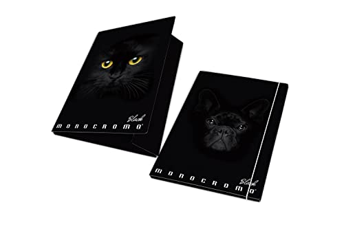 Pigna Cartella 3 Lembi Dorso 1,2; Monocromo Black, Conf. 6 Pezzi
