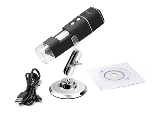 Technaxx Wifi Microscopio Digitale Wireless Tascabile Usb 8 Led 1080P Fullhd Ingrandimento Da 50X A 1000X Endoscopio Braccio Regolabile Pc Android Ios