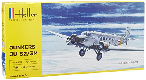 Heller 80380 - Modellino Da Costruire, Junker Ju 52, Scala 1:72 [Importato Da Francia]