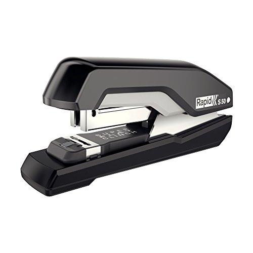 Rapid S50 Supreme - Cucitrice Desktop - 50 Fg - Punto 24/6-8 - 26/6-8 - Half Strip - Nero / Grigio - 5000543