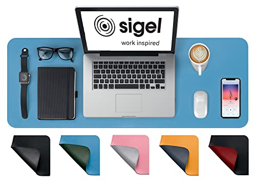 Sigel Sa602 Sottomano, Impermeabile, Similpelle, Blu, Verde, Doppia Faccia, 80 X 30 Cm