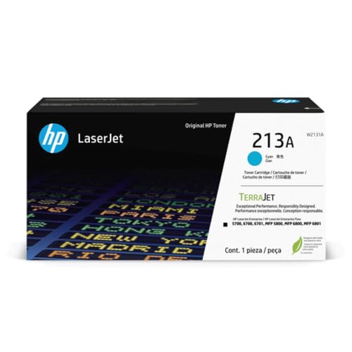 Hp 213A W2131A, Cartuccia Toner Originale 3000 Pagine, Compatibile Con Le Stampanti Laserjet Enterprise 5700, Mfp 5800, 6700, 6701, Mfp 6800, Mfp 6801