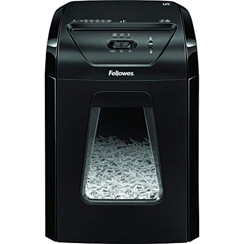 Fellowes Distruggi Documenti 12C, A Frammento, 12 Fogli, Uso Domestico, Con Blocco Di Sicurezza